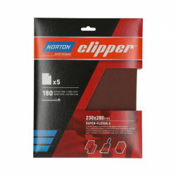 Norton Clipper R202 szuper flexibilis csiszolópapír 230x280mm P180, 10 db/csomag (CT221659)