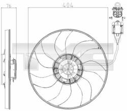 TYC Ventilator, radiator TYC 825-0020