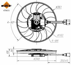 NRF Ventilator, radiator NRF 470051 (470051) - automobilus