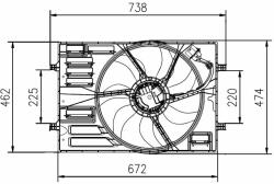 NRF Ventilator, radiator NRF 47950 - automobilus