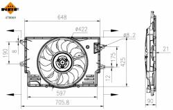NRF Ventilator, radiator NRF 470069 (470069) - automobilus