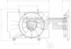 TYC Ventilator, radiator TYC 810-0042 - automobilus