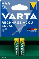 VARTA Solar Rechargeable HR03 (56733) AAA (Micro) akku 1, 2V 550mAh 2db/csomag NiMH