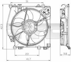 TYC Ventilator, radiator TYC 828-0001 (828-0001) - automobilus
