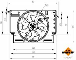 NRF Ventilator, radiator NRF 470045 (470045) - automobilus