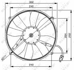 NRF Ventilator, radiator NRF 47046 (47046) - automobilus
