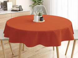 Goldea loneta dekoratív asztalterítő - tégla színű - kör alakú Ø 140 cm