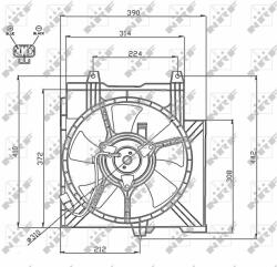 NRF Ventilator, radiator NRF 47742