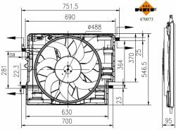 NRF Ventilator, radiator NRF 470073 (470073) - automobilus