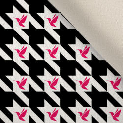 Takoy Stretch bársony tyúkláb minta kolibri fekete