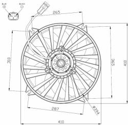 NRF Ventilator, radiator NRF 47962 (47962) - automobilus