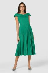 Closet London Rochie elegantă Closet, DR4514 Verde cu fusta plisată