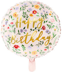 Partydeco Szülinapi lufi 18" 45cm Happy Birthday (LUFI109611)