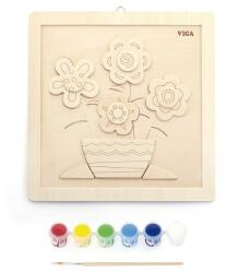 Viga Toys Set de creatie - picteaza o vaza cu flori! (50685) - bekid