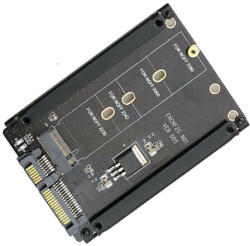 TechDelivery Adaptor SSD M. 2 NGFF la SATA 3, 2.5 Inch, Interfata B-Key, 6Gbps, Negru (TD-NGFF-SATA)