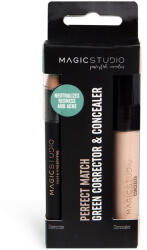 Magic Studio Set Perfect Match, anticearcan lichid 4 g si corector anti-acneic 2 g, Nr 01 Light-Medium, Magic Studio