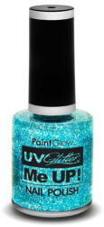 PaintGlow Lac de unghii cu sclipici, stralucitor in lumina UV, Glitter Me Up! UV, A40 Ice Blue