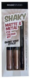 Magic Studio Set creion si fard lichid de pleoape Matte Metal Magic Studio Nude 60751N2