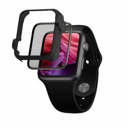 FIXED teljes kijelzős üvegfólia applikátorral Apple Watch 44mm órához, fekete (FIXG3D-434-BK) - tobuy