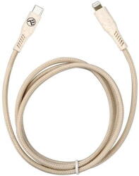 Tellur Cablu Tellur Green Type-C to Lightning, 2.4A, PD20W, 1m, nailon, crem (TLL155451) - pcone