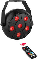 Thunder Germany LPB-5 (6×1.5W) RGB Mini LED PAR fényeffekt + TÁVIRÁNYÍTÓ + AKKU