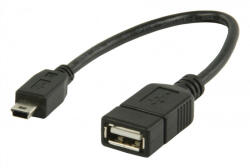 Nedis OTG adatkábel mini USB - 20cm (CCGP60315BK02)