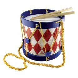 Svoora Toba Multicolora Copii - Big Marching Drum, 2 Bete Lemn Svoora Instrument muzical de jucarie
