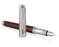 Parker Duofold Royal Prestige töltőtoll cizellált piros test+ezüst klipsz