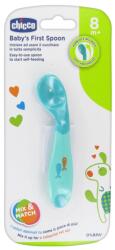 Chicco lingurita inclinata Baby's First Spoon 8m+ Verde cu pestisori