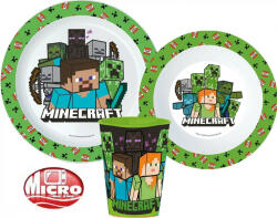 Minecraft étkészlet, micro műanyag szett (STF11118) - oliviashop