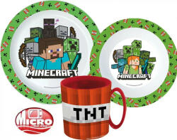  Minecraft étkészlet, micro műanyag szett (STF22232)