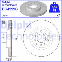 DELPHI Disc frana DELPHI BG4999C