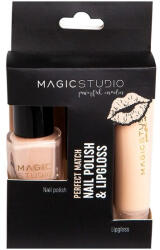 Magic Studio Set Perfect Match, Gloss de buze si lac Unghii Nr. 2 Just Nude, Magic Studio