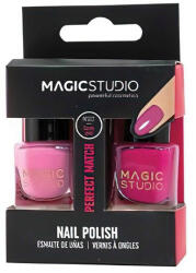 Magic Studio Set 2 bucati Lac de unghii Duo Perfect Match, Candy Pink, Magic Studio