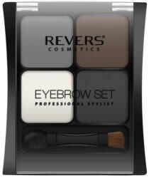 Revers Kit fard de sprancene cu 4 culori, Professional Stylist, Revers, Nr. 2