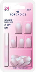 Top Choice Set 24 unghii artificiale mate cu adeziv Ombre Pink Top Choice 78217