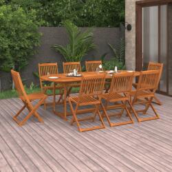 vidaXL Set de masă pentru grădină, 9 piese, lemn masiv de acacia (3086976) - comfy