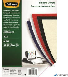 Fellowes Hátlap, A4, 250 g, fényes, FELLOWES "Chromolux", kék (5378203) - alter