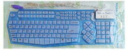  Tastatura TASTATURA PC DIN SILICON WATERPROOF Albastru (KB MINI) - pcone
