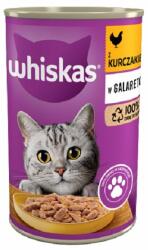 Whiskas Adult pui in aspic pentru pisici 24x400 g hrana umeda completa pentru pisici adulte