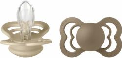 BIBS Supreme Silicone Size 2: 6+ months cumi Vanilla / Dark Oak 2 db