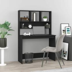 vidaXL Birou cu rafturi, negru, 102x45x148 cm, lemn compozit (823001)