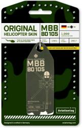 Aviationtag Bundeswehr Helicopter Bo 105 - 86+14 Green