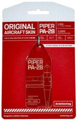 Aviationtag Piper PA28 - D-EBRI Red