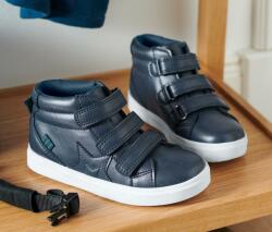 Tchibo Kisfiú sneaker cipő, magasszárú, sötétkék Sötétkék Fehér talp 23