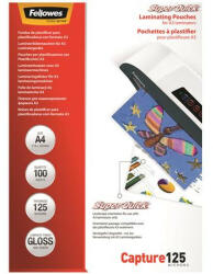 Fellowes Meleglamináló fólia, 125 mikron, A4, SuperQuick, fényes, 100 db, FELLOWES (IFW54401) (IFW54401)