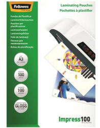 Fellowes Meleglamináló fólia, 100 mikron, A3, fényes, 100 db, FELLOWES (IFW53512) (IFW53512)