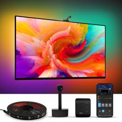 Govee Banda LED RGBIC inteligenta - Ambient Light pentru TV 75-85", Govee DreamView T1, Wi-Fi, Camera ColorSense 1080p HD (H6199 3D2)