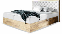 Wilsondo Fehér WOOD 3 boxspring ágyneműtartós ágy matraccal, ágyráccsal Méret: 180x200