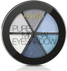 REVERS COSMETICS Set 6 culori Fard de pleoape Pure Velvet Pearl, Revers, 01P, albastru